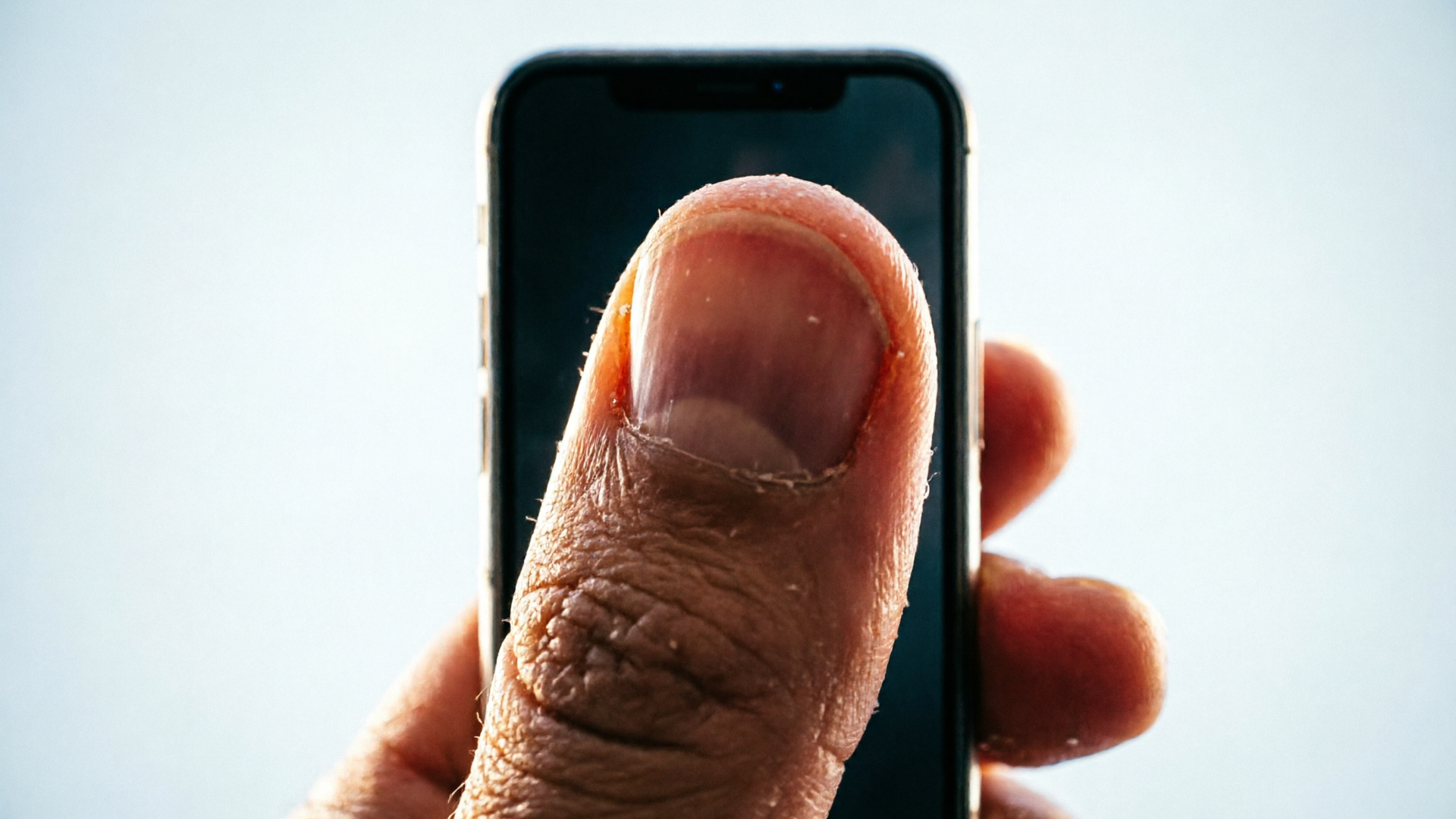 Phone showing a legible thumbnail at small size