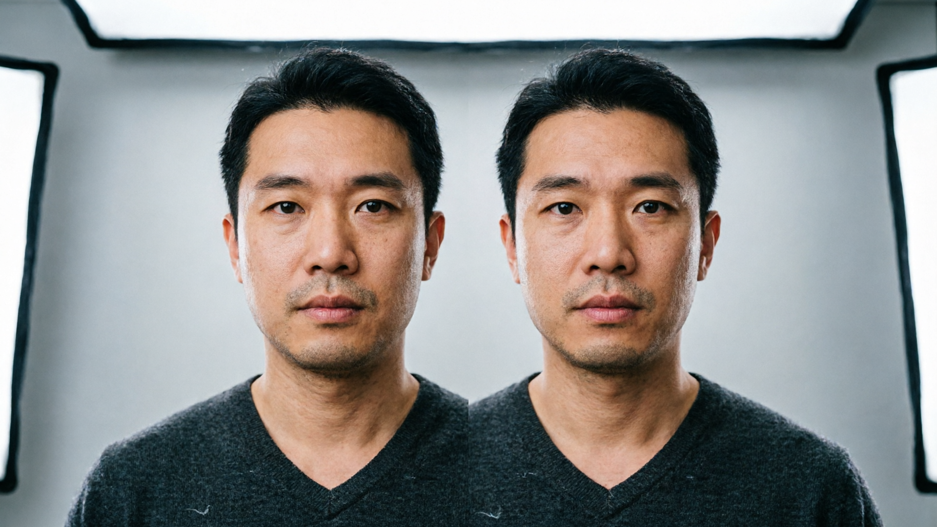 Original and lip-synced video frames side-by-side