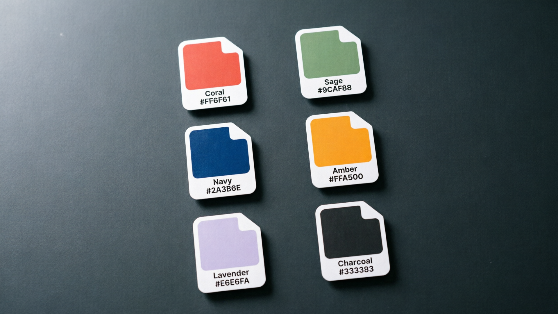 Assortment of thumbnail image files showing color variants