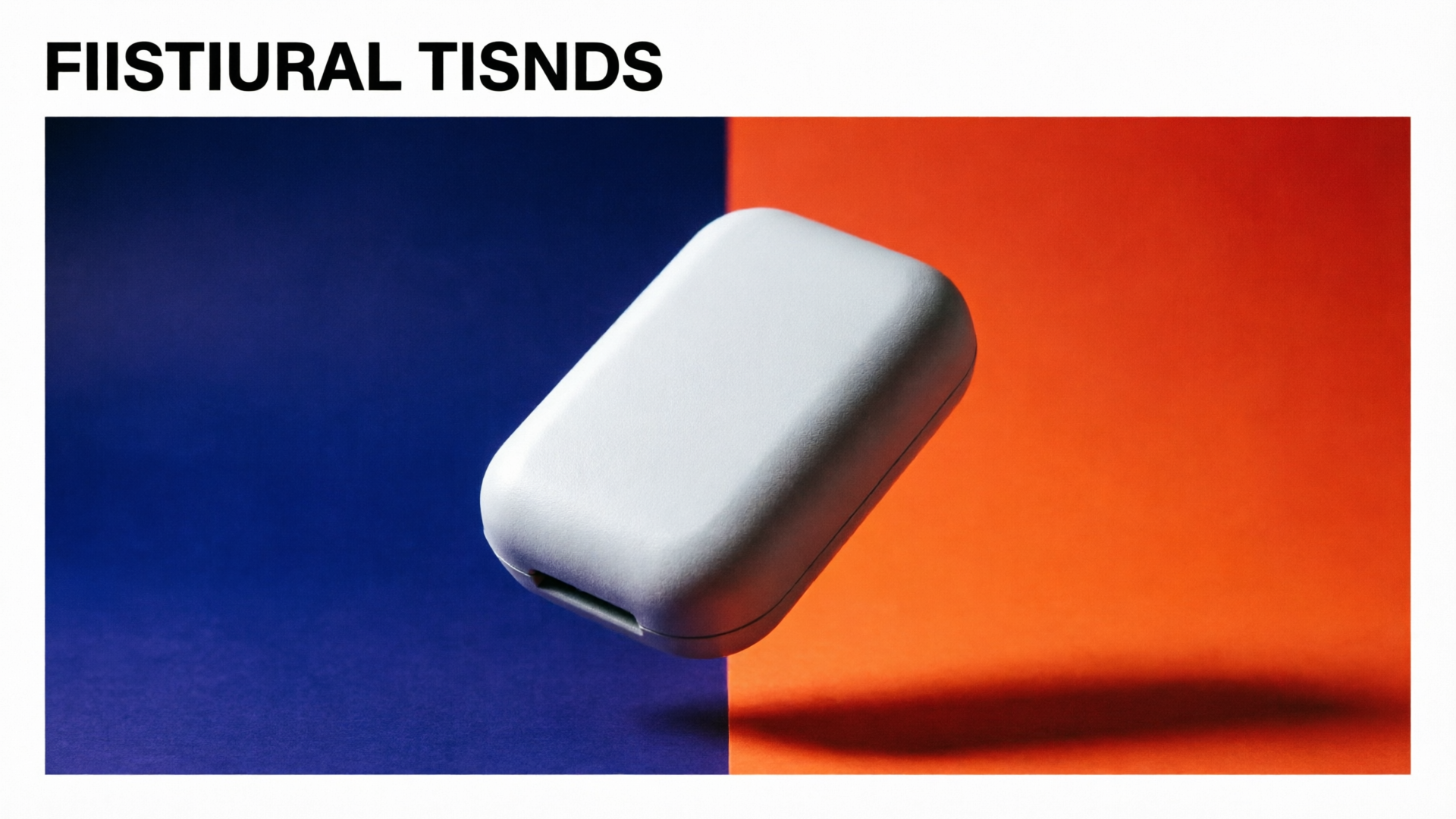 Hero ad image of product with bold color blocking