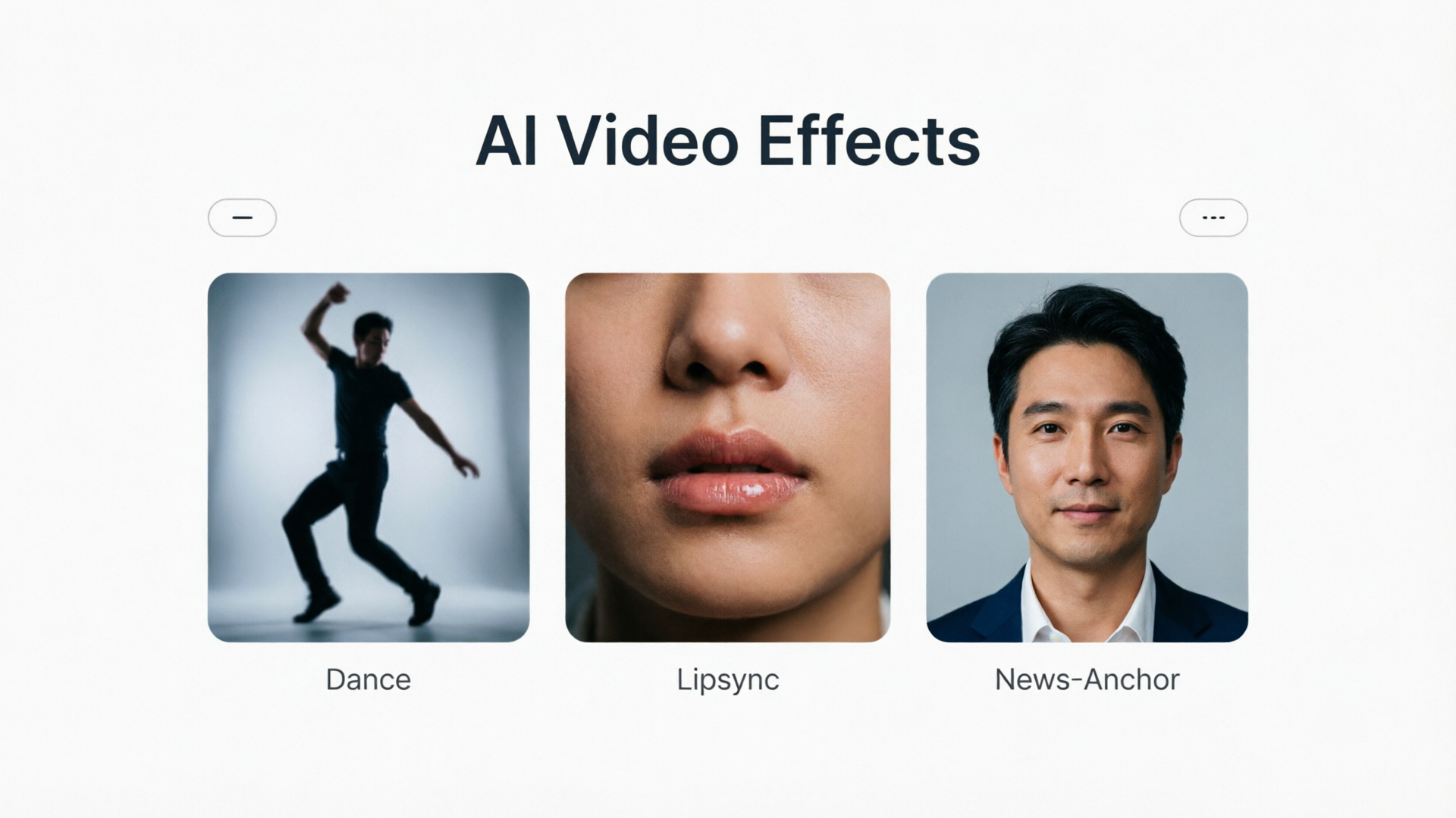 Dashboard of AI Video Effects presets