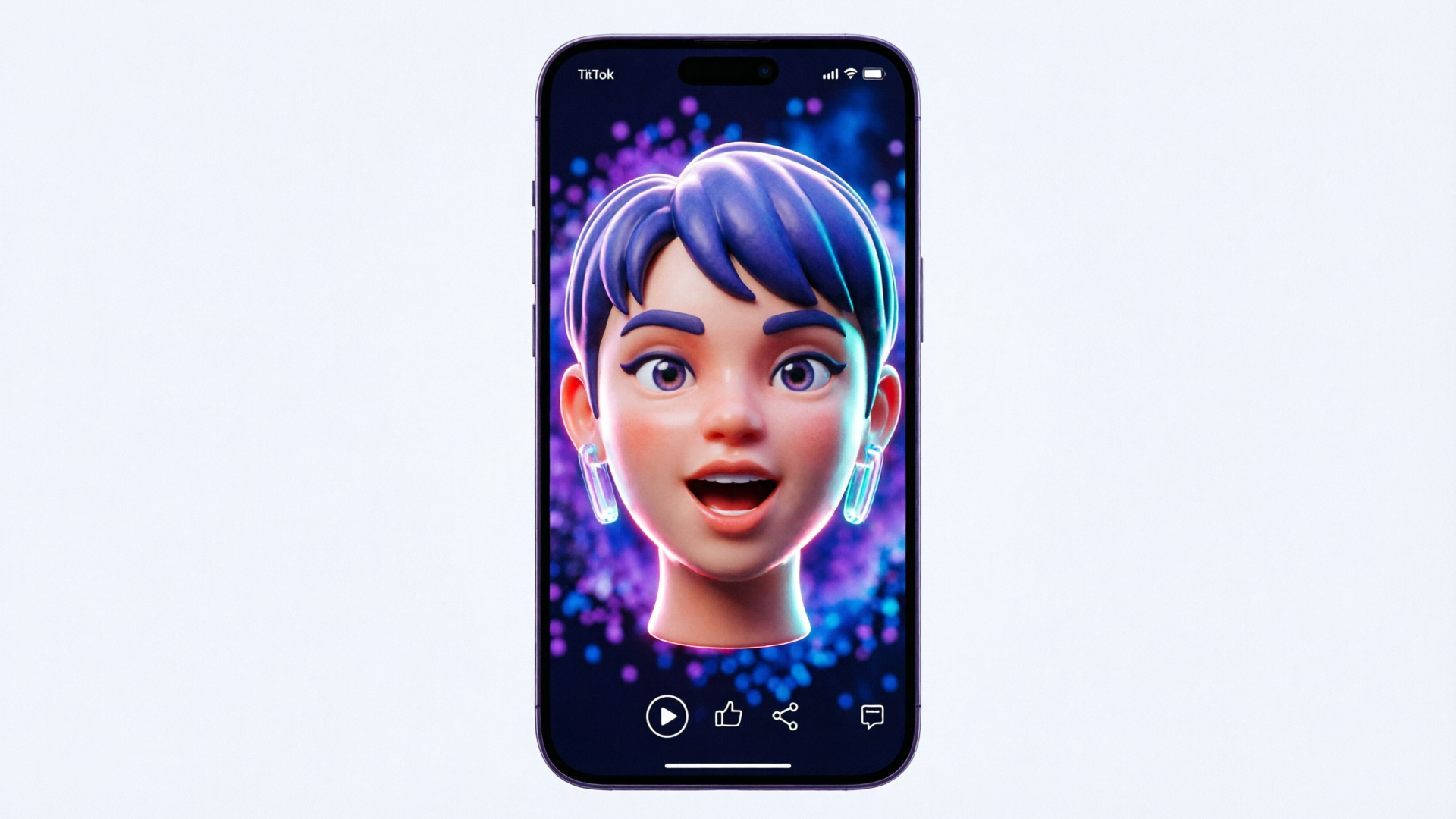 Smartphone preview of vertical talking avatar video