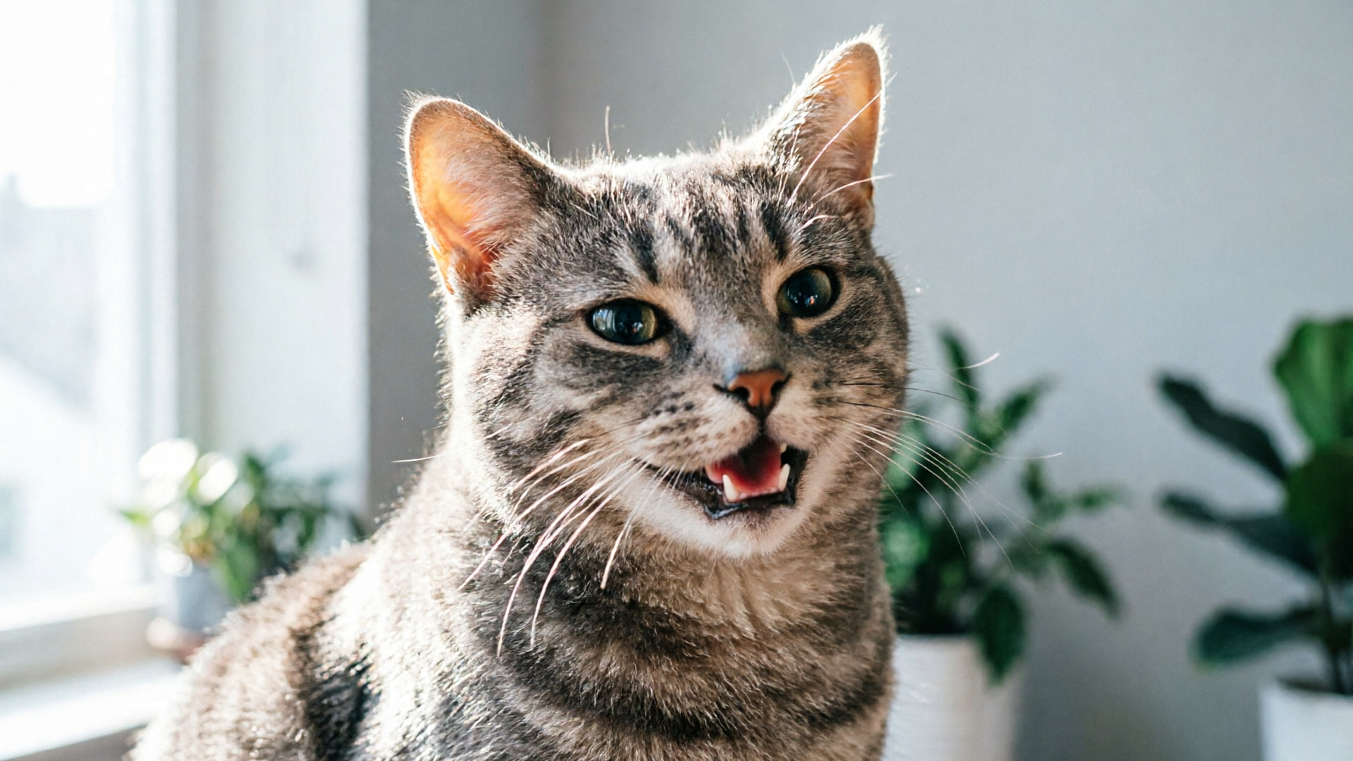 Tabby cat singing lipsync example