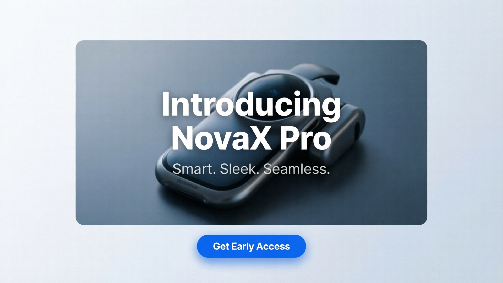 Mobile landing page showing looping product hero with headline and CTA