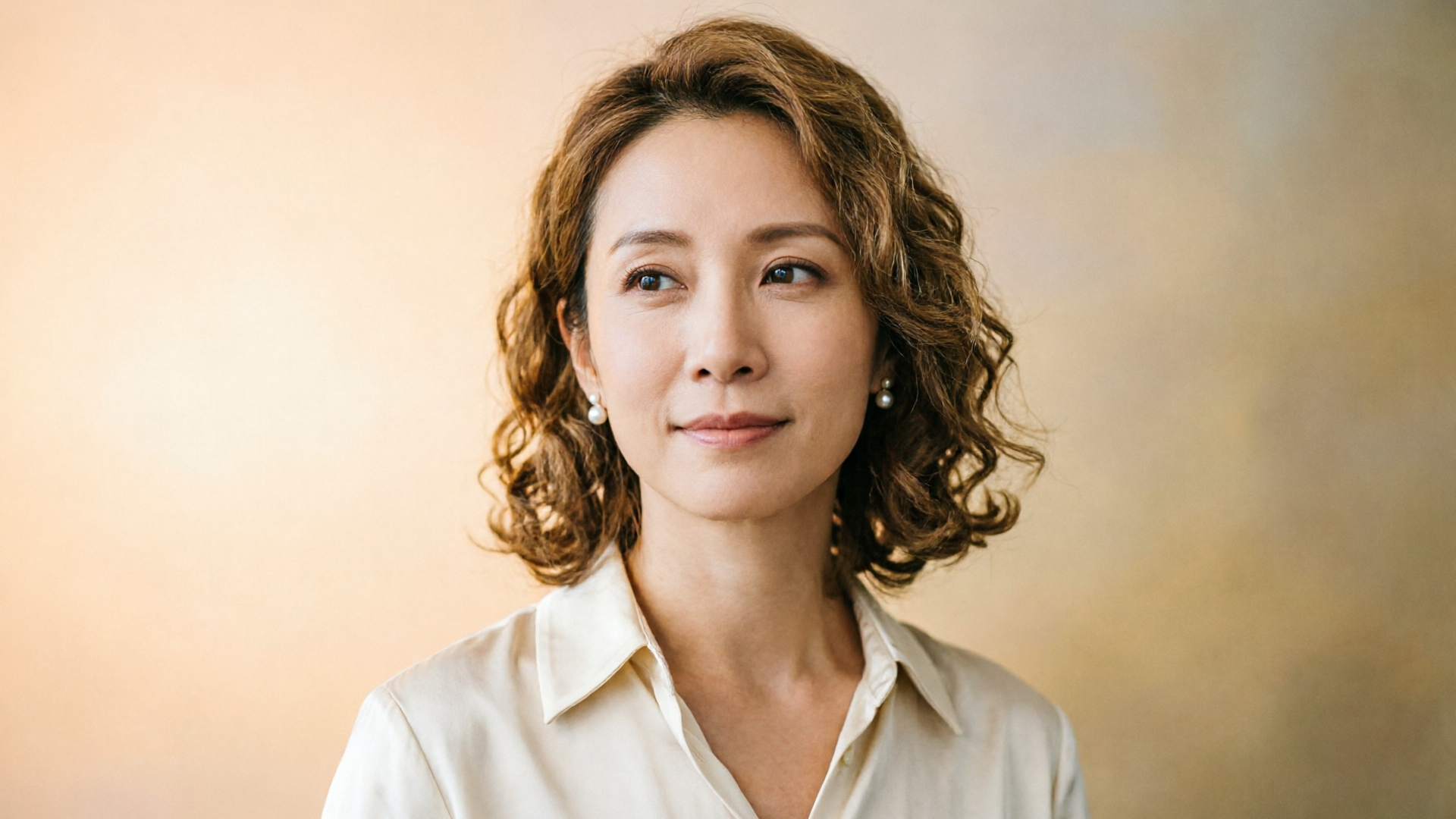 Close-up guest headshot with negative space for headline in square aspect