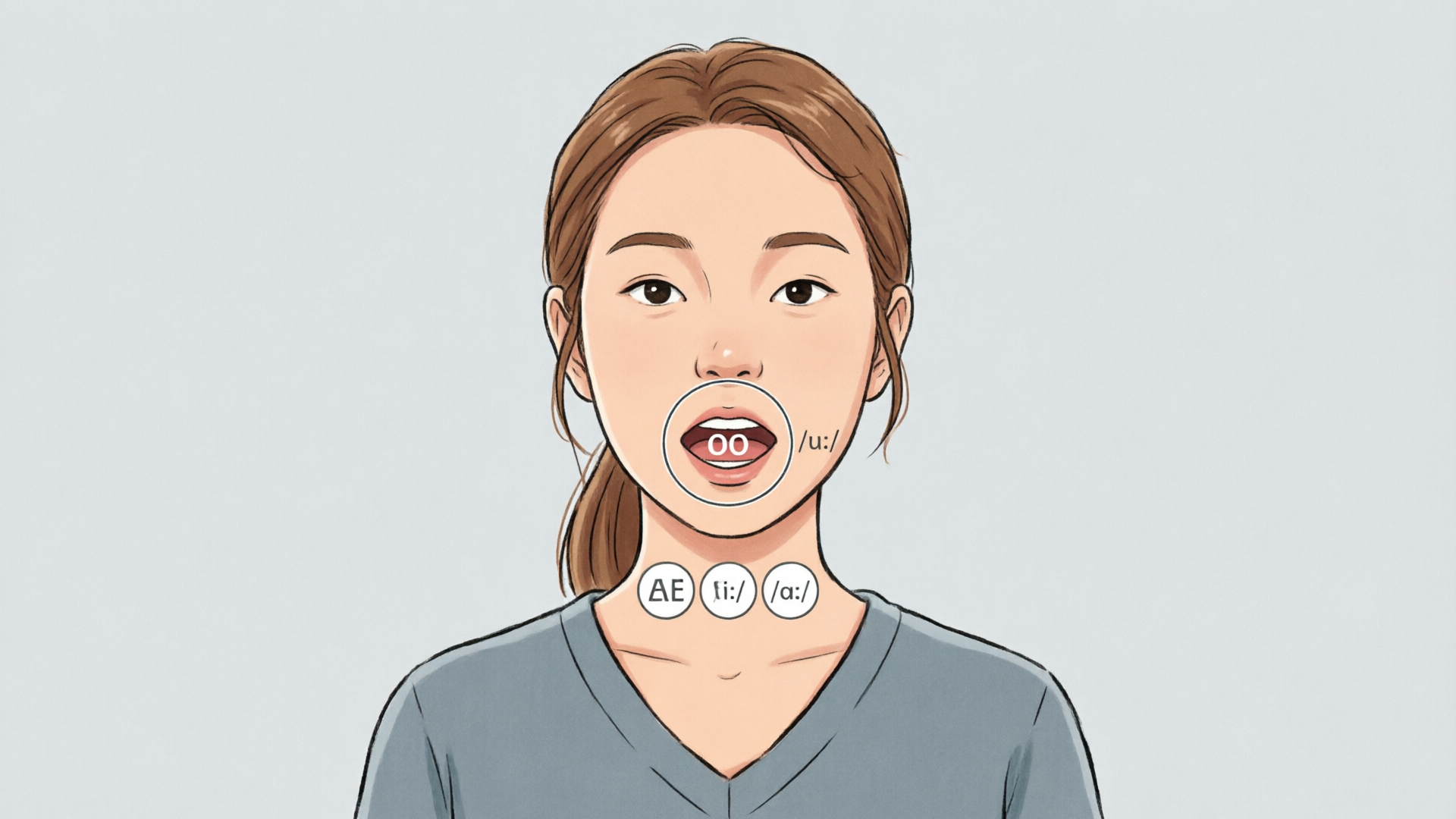 Animation frame with phoneme mouth markers