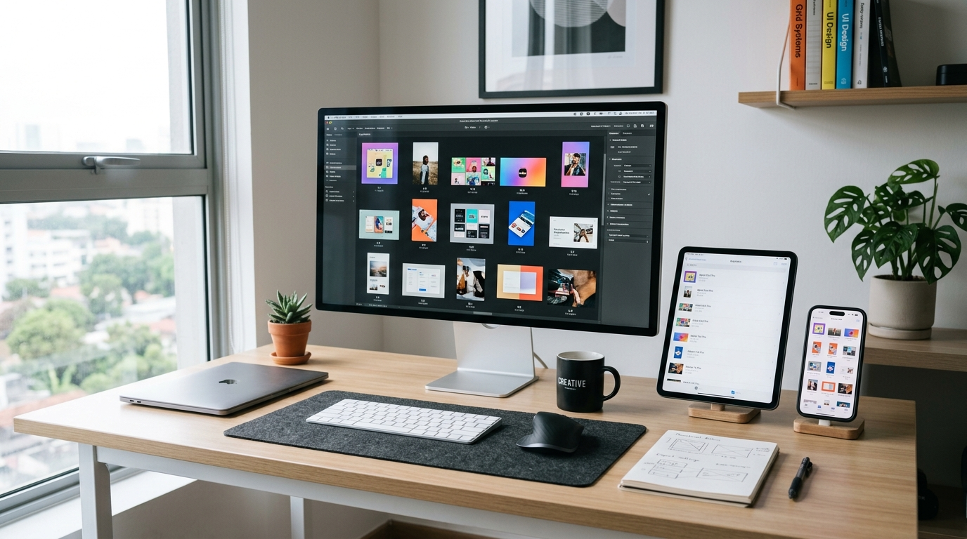 workspace with exported thumbnail assets
