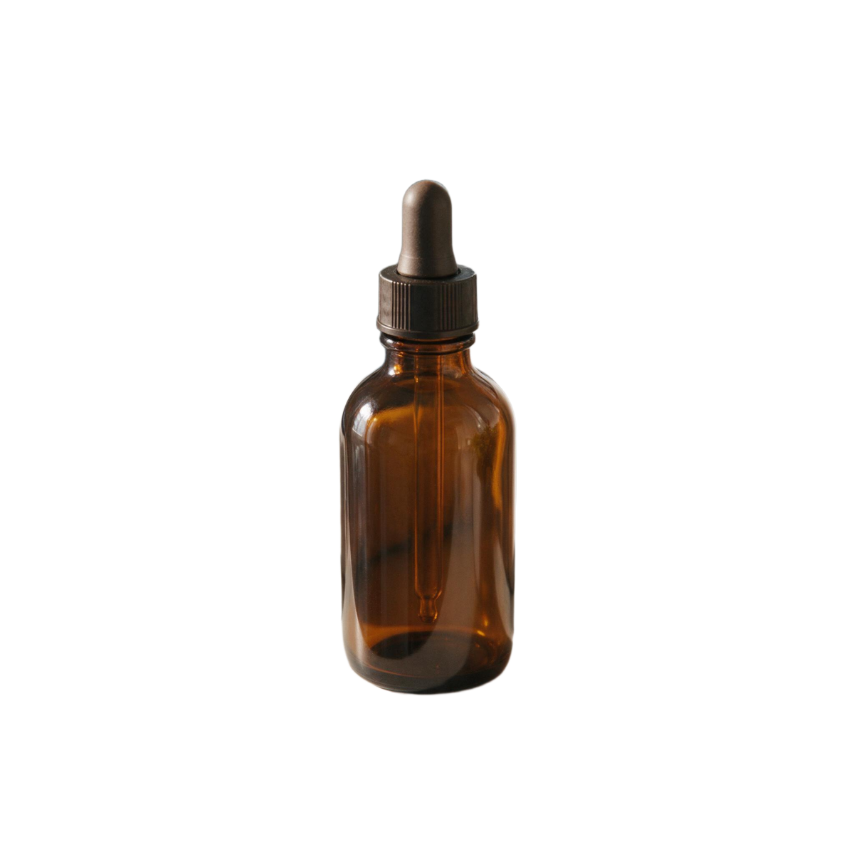 AI-edited cut-out of the amber dropper bottle on a transparent background
